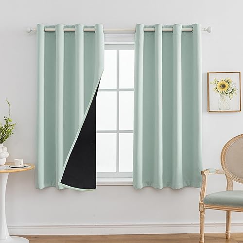 Miniatura 11 de Anytime - Cortina 100 % opaca de 2 paneles, cortinas de ventana con aislamiento térmico para dormitorio, paneles de sombreado completo (gris, 70