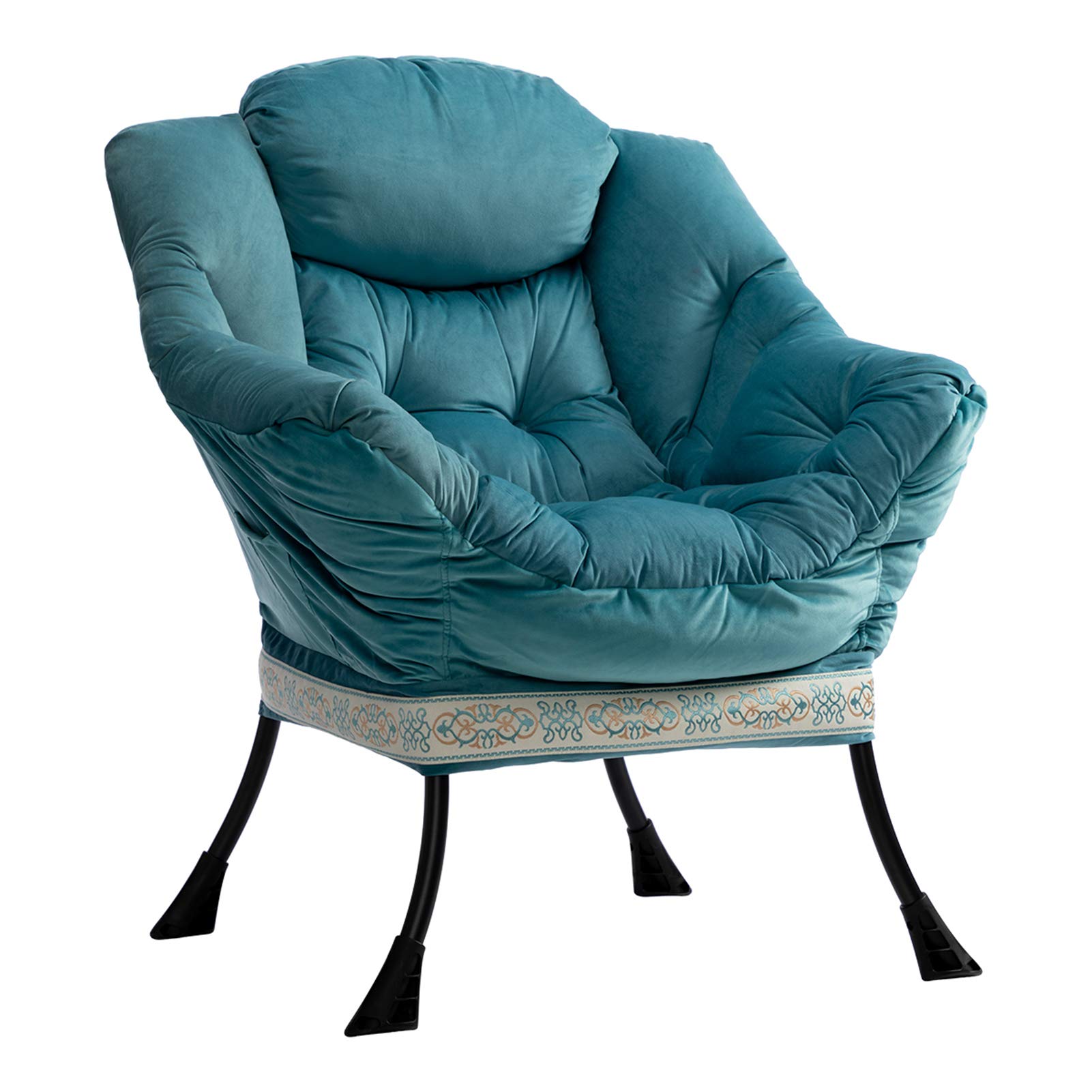 Buy AbocoFur Modern Cotton Fiber Fabric Lazy Chair, Accent Contemporary