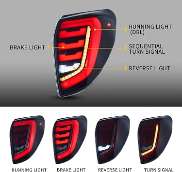 VLAND LED Tail Lights Compatible With RAV4 2006-2012 [base, Sport,Limited,Stdrd,LTD], with Startup animation & Sequential Turn Light