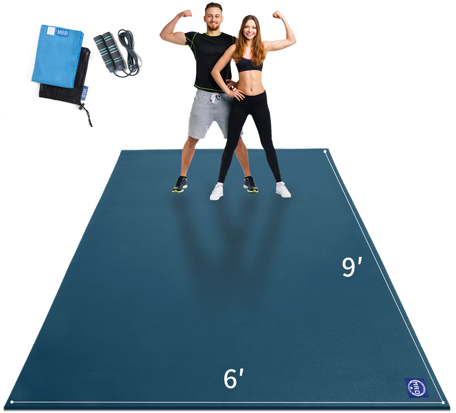 Extra Large Exercise Mat 9' x 6' x 7mm, HighDensity Workout Mats for