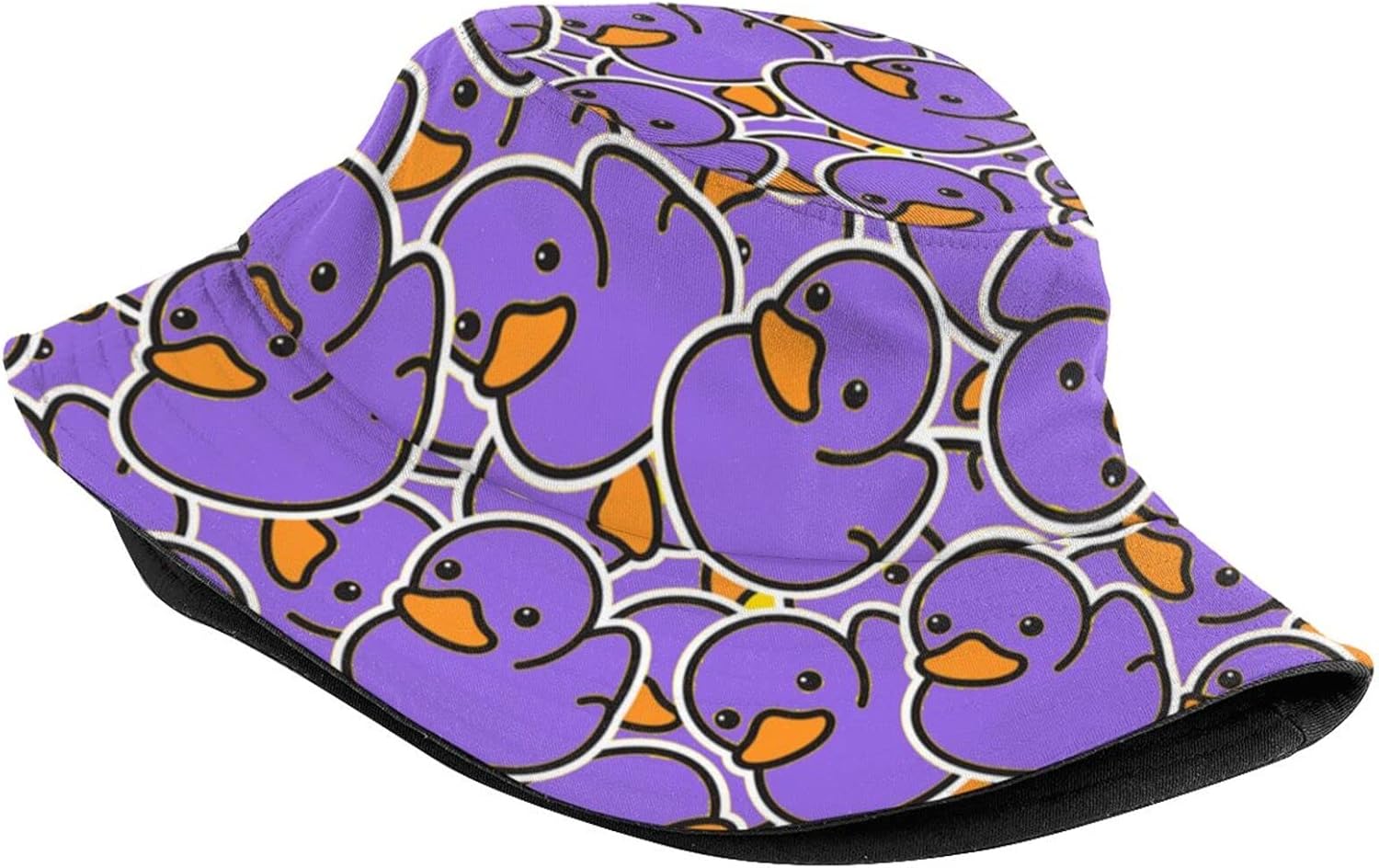Purple Ducky Bucket Hat Fisherman Hat Beach Travel Sun Hat Outdoor Cap for Adults Men Women - Image 3