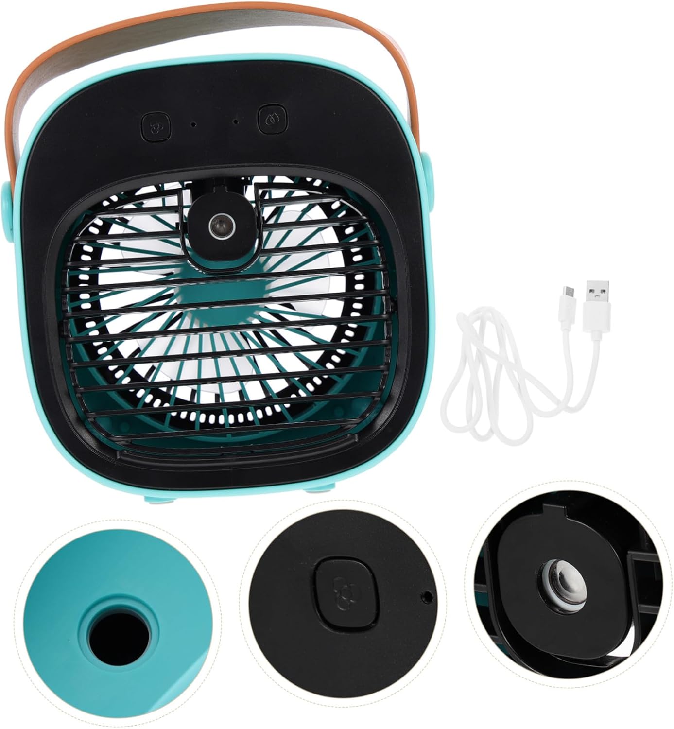 USB Desk Cooling Fan Portable Mini Desktop Air Cooler with Misting Function for Home Office Dormitory Usb-powered Compact Fan