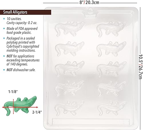 Miniatura 2 de Molde de caramelo de chocolate de cocodrilos pequeños