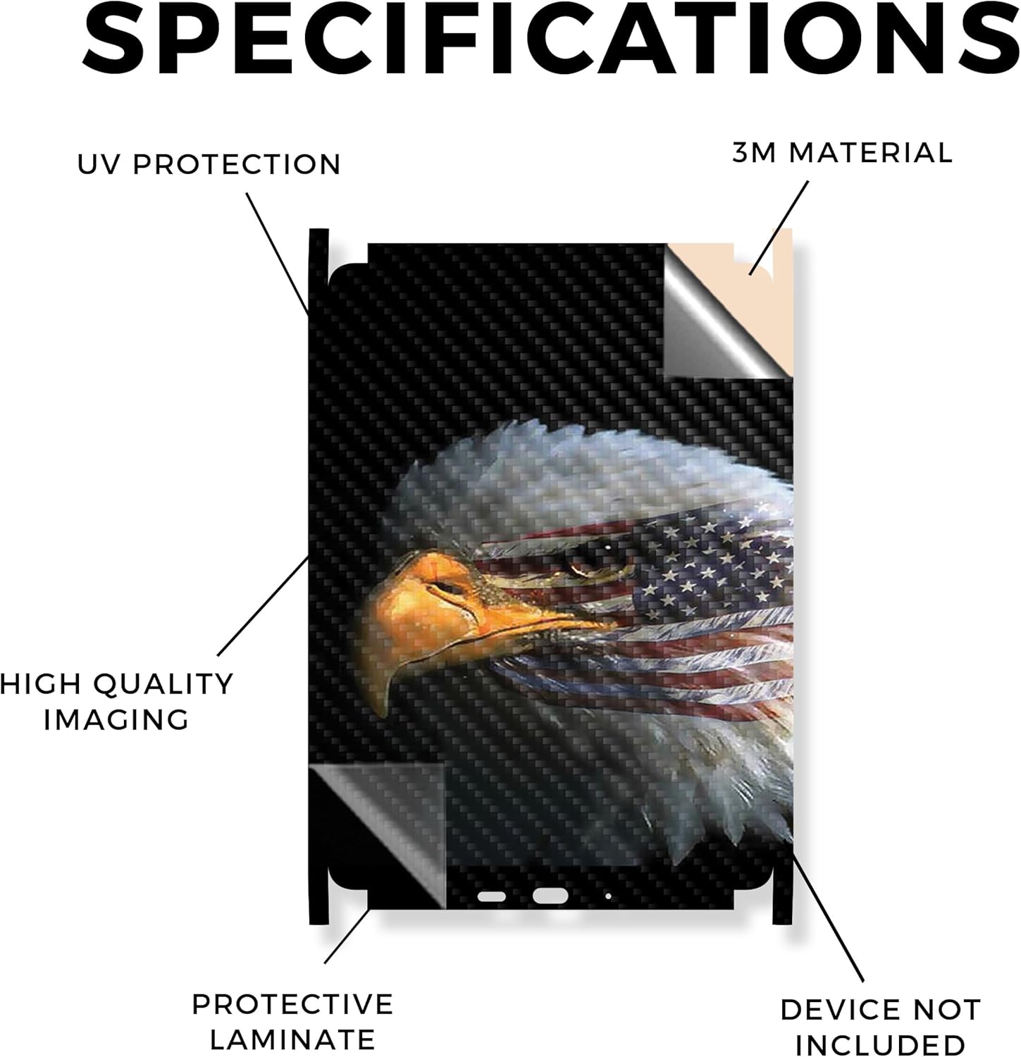 Carbon Fiber Tablet Skin Compatible with Amazon Kindle Scribe 2 (2024) - Eagle Eye - Premium 3M Vinyl Protective Wrap Decal Cover - Easy to Apply | Crafted in The USA by MightySkins