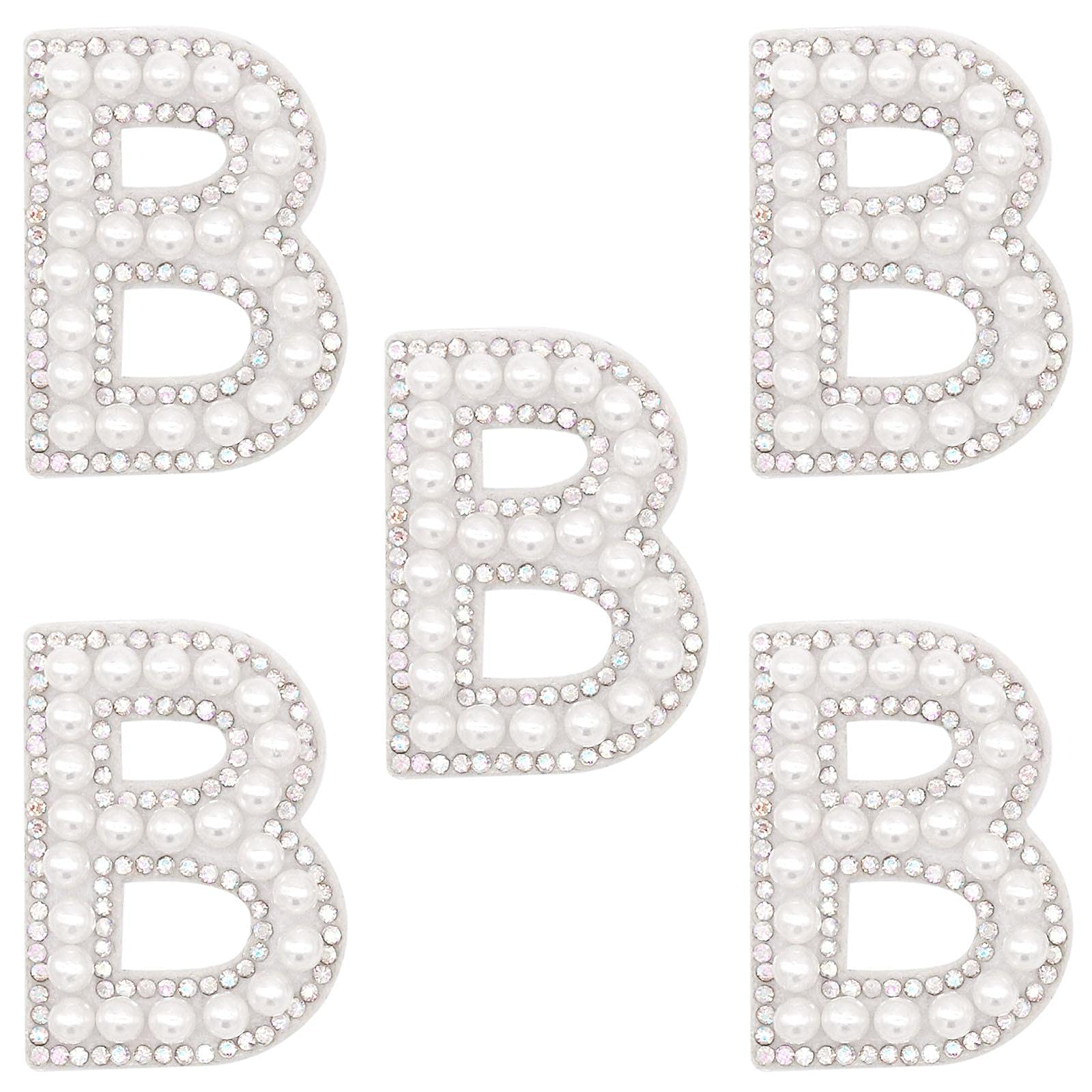 Winrase A-Z Letter Iron-On Patches - Rhinestone & Pearl Alphabet For Clothing, Hats, Bags (Full Set) - View #7