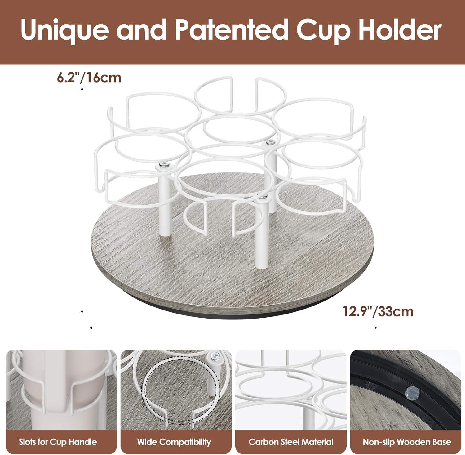 Water Bottle Organizer for Stanley, Rotatable Stanley Cup Organizer Holder, Bottle Organizer for Stanley Simple Modern Owala Yeti 20/30/40oz, Kitchen Organizers and Storage, Wine Rack, White - Image 5