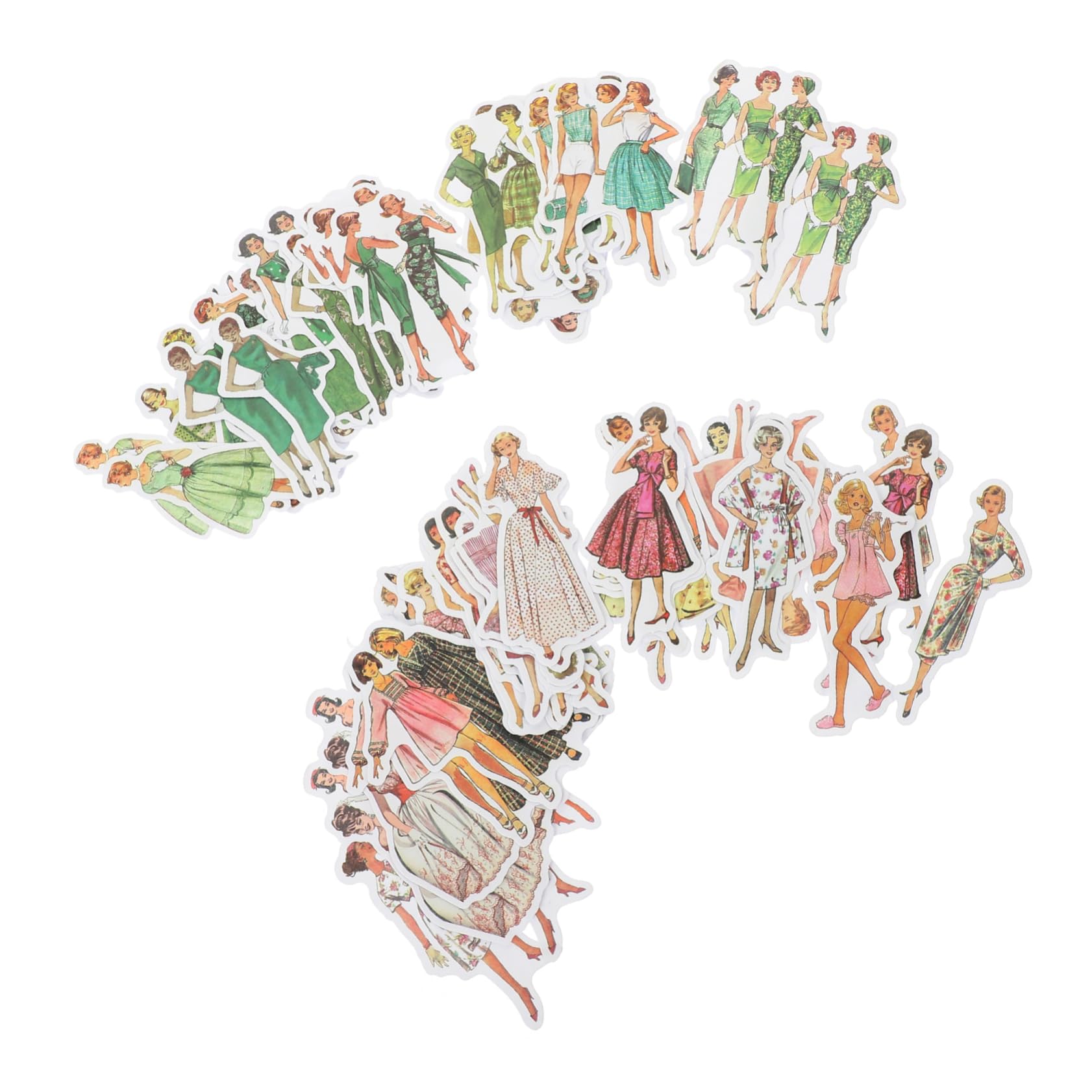 5 Set Di Adesivi Per Scrapbooking Set Di Persone Adesivi Vintage Per Scrapbooking Quaderni Decorazioni Per Diari 2 Confezioni Da 5 Pezzi