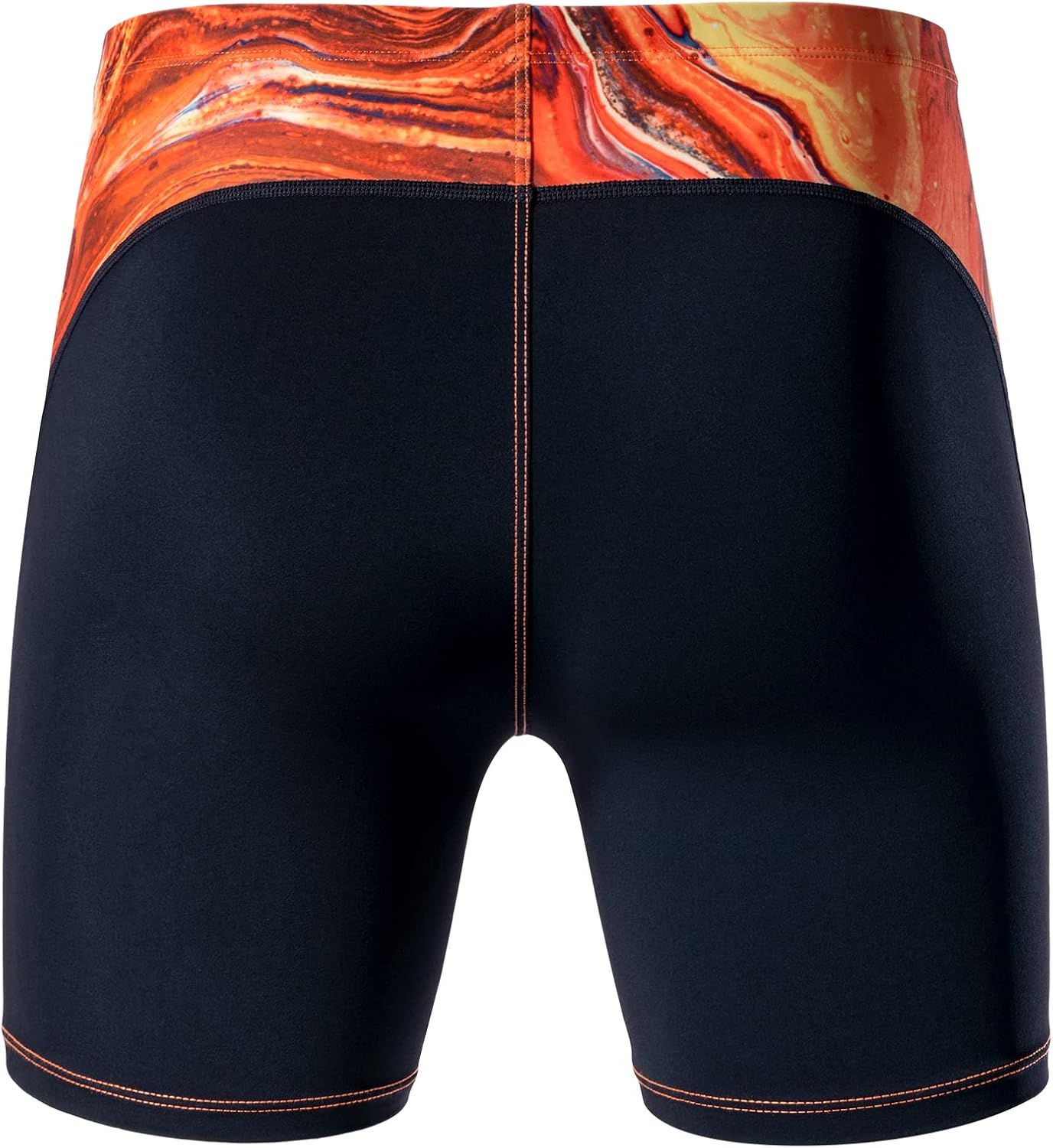 MY KILOMETRE Men's Square Leg Swimsuits Briefs Quick Dry Durable Athletic Swim Jammers for Training Swimming