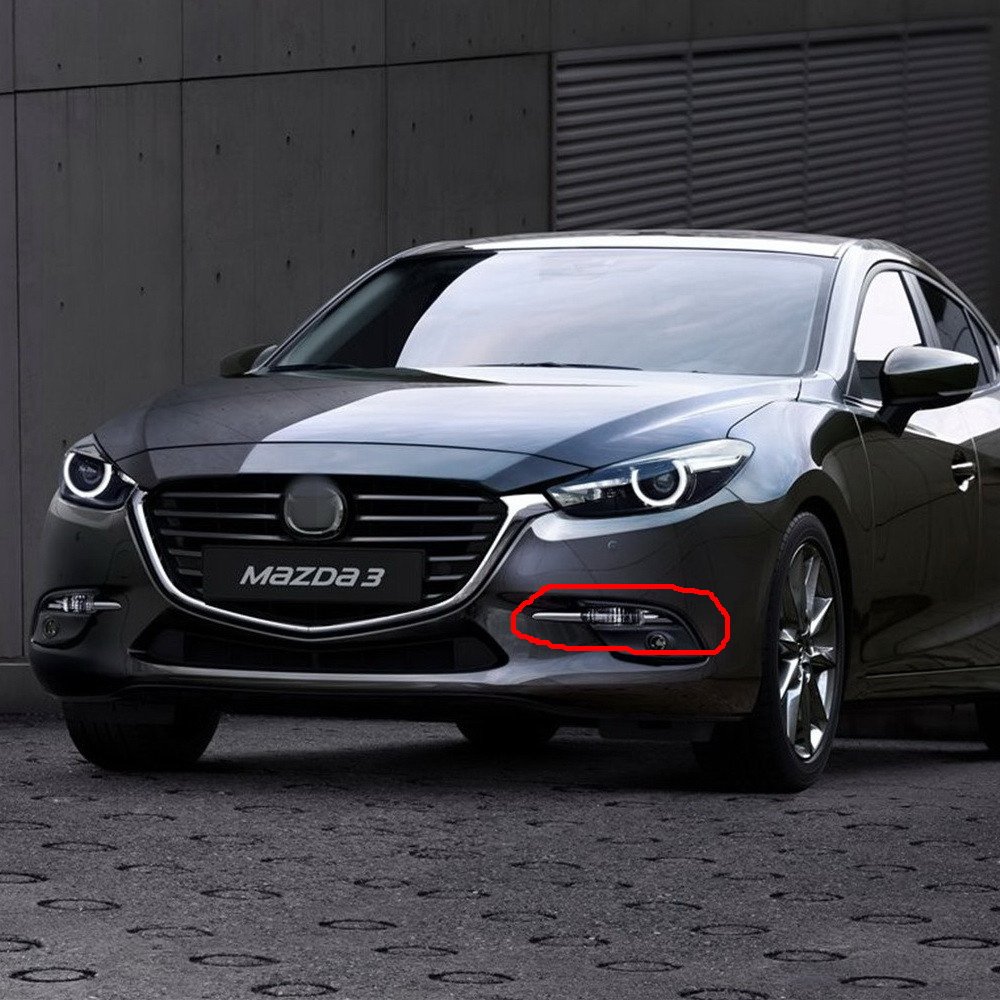 Luces diurnas LED DRL para comaptible for Mazda 3 Axela 2017 2018, LED parachoques delantero DRL + amarillo Streamer luces de señalización