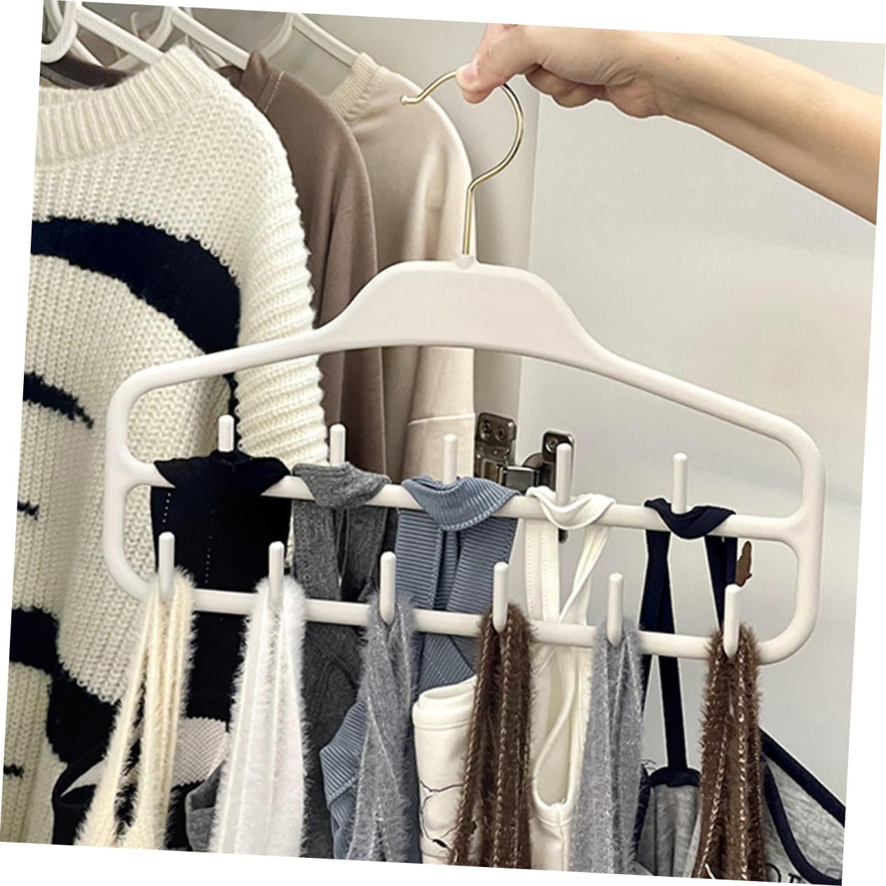 SOLUSTRE 2pcs Closet Belt Hangers Hooks Belt Rack Space Saving Organizers for Men Home Storage