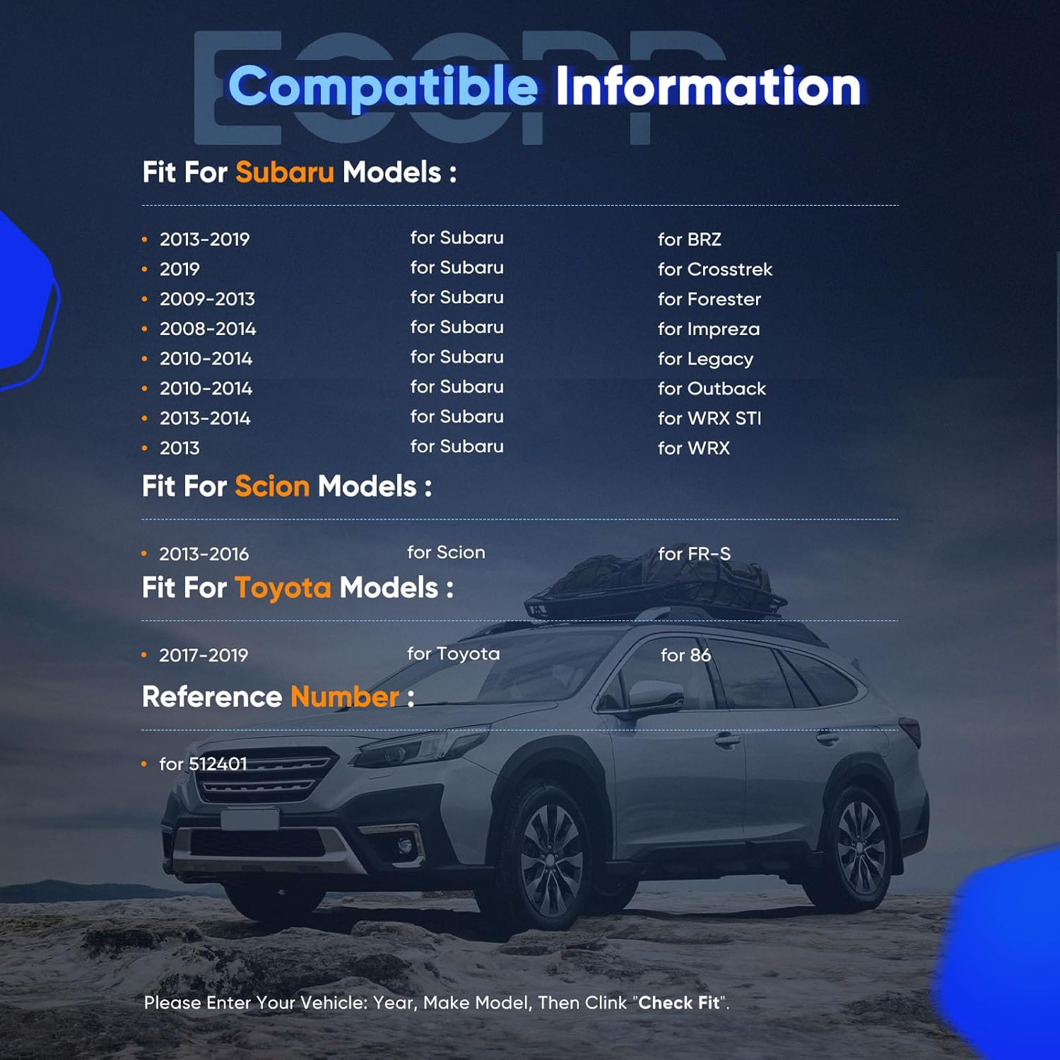 ECCPP Replacement for Pair of 2 New Complete Rear Wheel Hub Bearing Assembly for Subaru Outback Impreza Forester Legacy 2008 2009 2010 2011 2012 2013 5 Lugs w/ABS 512401 x2