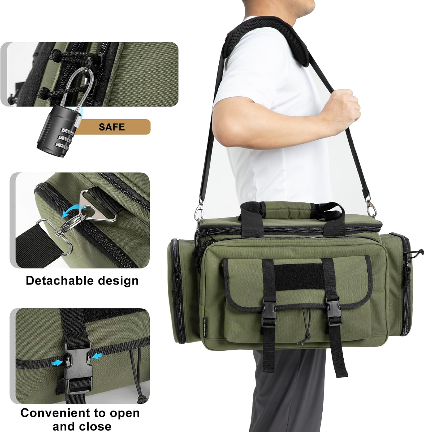 PROFOCUS Range bag for 2-4 pistols or Gun range bag for 2 pistols