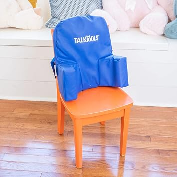 TalkTools Baby High Chair Helper | Polyfoam with Vinyl | Toddler Therapeutic Cushion Insert | Ideal for Children with Special Needs | Promotes Upright Sitting, Stability, and Comfort for Kids - Blue