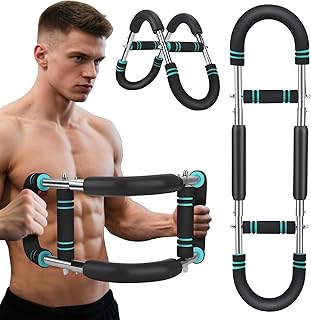20-60 kg ajustable Twister Armtrainer, ajustable, dispositivo de entrenamiento de pecho portátil, diseño desmontable, 3 niveles de resistencia de resorte para entrenamiento en casa, color azul