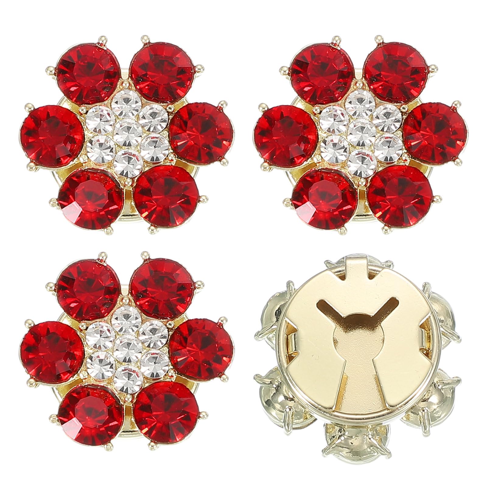 Boutons de manchette cristal fleur rouge pour votre prochain smoking de soirée