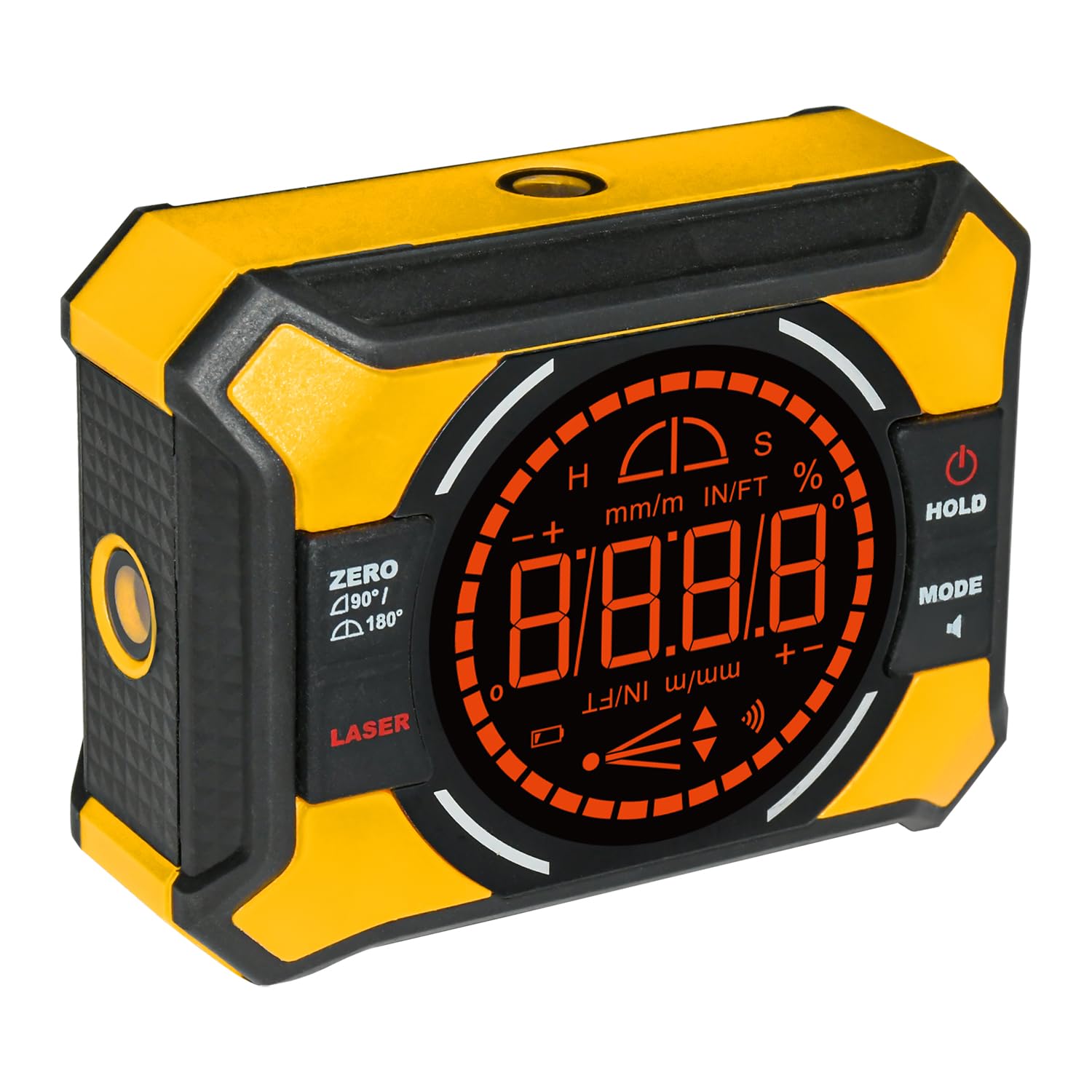 Digital Magnetic Angle Gauge with Laser, (Class 2, 1mW Power Output) 3-in-1 Mini Angle Finder, Rechargeable Digital Level with Backlit LED Display, Inclinometer Protractor for for Woodworking Yellow-image-34