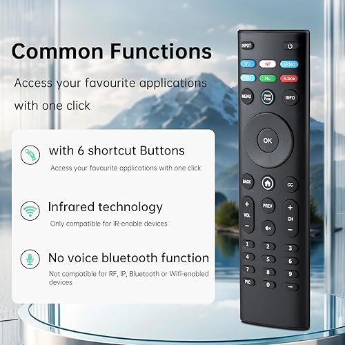 Miniatura 6 de Control de repuesto para control remoto Vizio Smart TV, XRT140 para televisores Vizio E V M D P PX Series LED LCD 4K UHD HDR