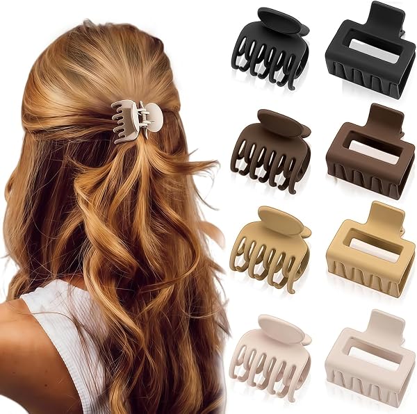 Aucuu pinzas de pelo pequeñas, 8 piezas