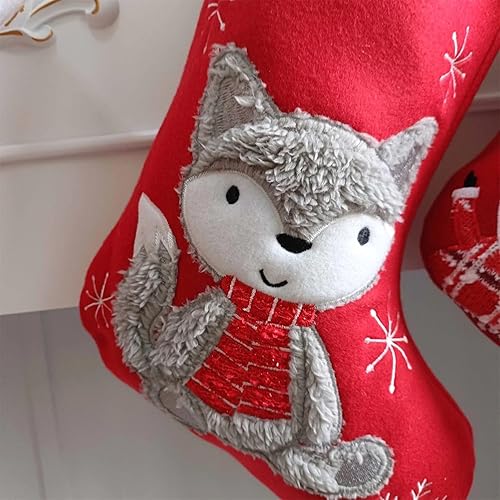 Miniatura 3 de Personalized Christmas Stocking - Embroidered with Name - Customized Holiday Family Set (Santa)