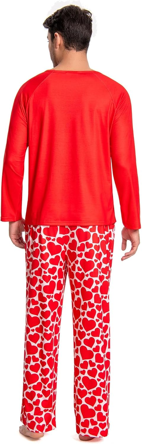 Couple Matching Pajamas Set Women & Men Long Sleeve Sleepwear with Pockets - Image 2