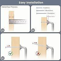 Vista 4 de knobelite Paquete de 5 tiradores de gabinete de cocina de níquel satinado de 3 pulgadas (2.992 in), aleación de zinc, níquel cepillado, tiradores