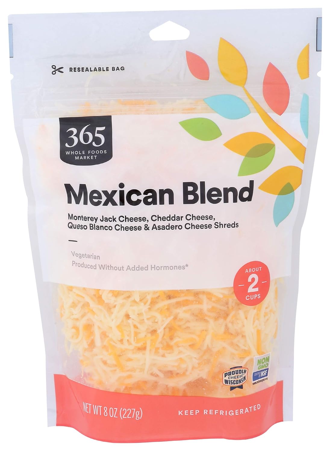 365 by Whole Foods Market, Blend Mexican Shred, 8 Ounce