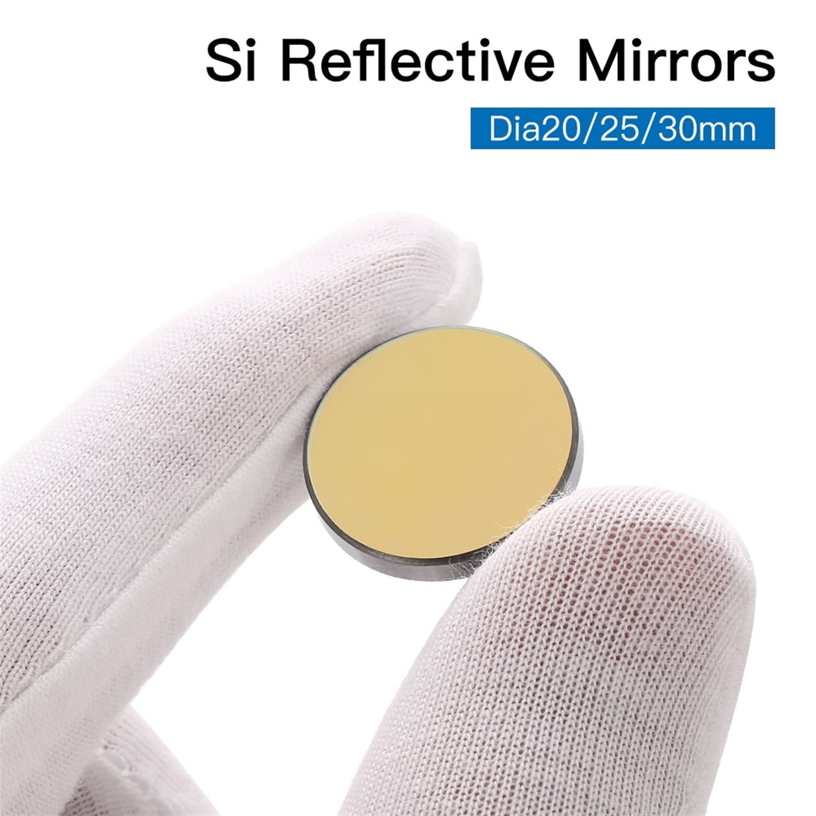 Co2 Laser Si Reflective Mirrors for Laser Engraver Gold-Plated Silicon Reflector Lenses Dia. 19 20 25 30 38.1 mm(38.1mm)