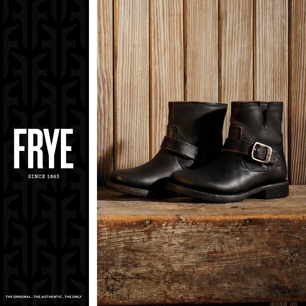 Frye 5 ¾” Veronica Booties for Women - Full-Grain Brush-Off Leather with Antique Metal Hardware and Rubber Outsole, Genuine Stitch Welt Construction - Image 5