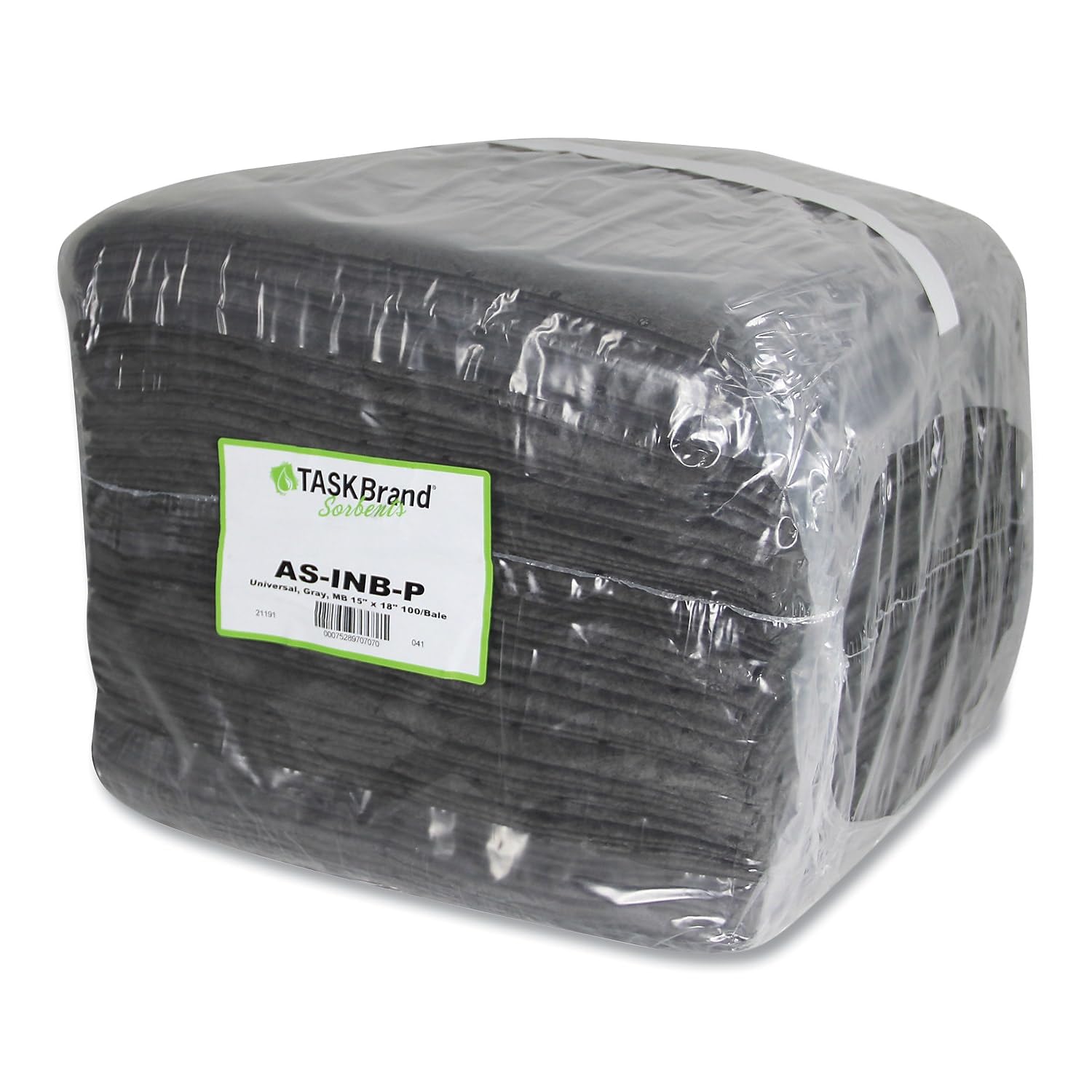 TaskBrand AS-INB-P 15-Inch by 18-Inch Universal Grey AllSorb Melt Blown Industrial Sorbent Pad (100 Pads per Case)