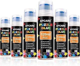 XPCARE 24oz/720ML Jigsaw Puzzle Glue, Quick Drying, Bright and Water-Soluble Puzzle Glue, Non Toxic Clear Glue for 3000/4500/5000 Pieces of Puzzles