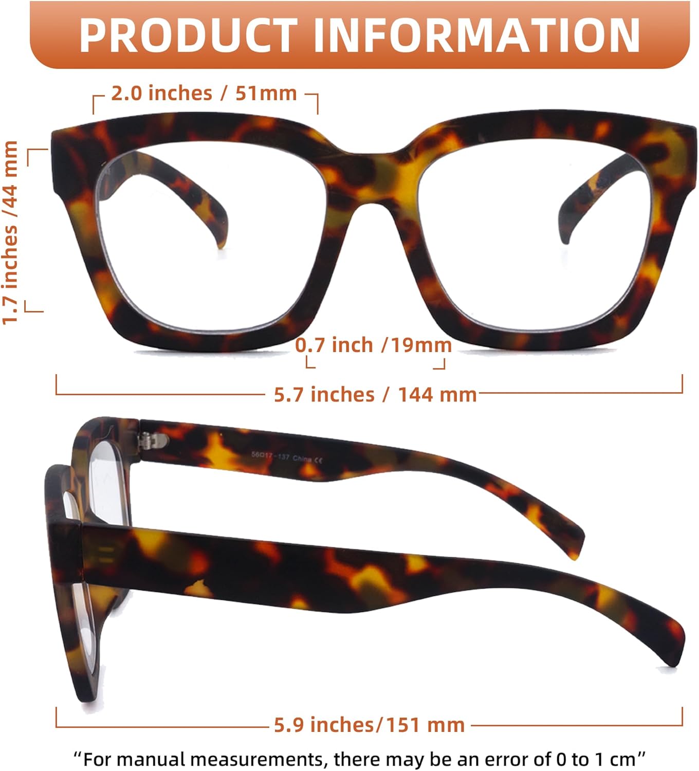 HIYANJN Bifocal Reading Glasses For Women Blue Light Computer Readers Clear Top Oversized Fashion Matte Frame Eyeglasses - Image 5