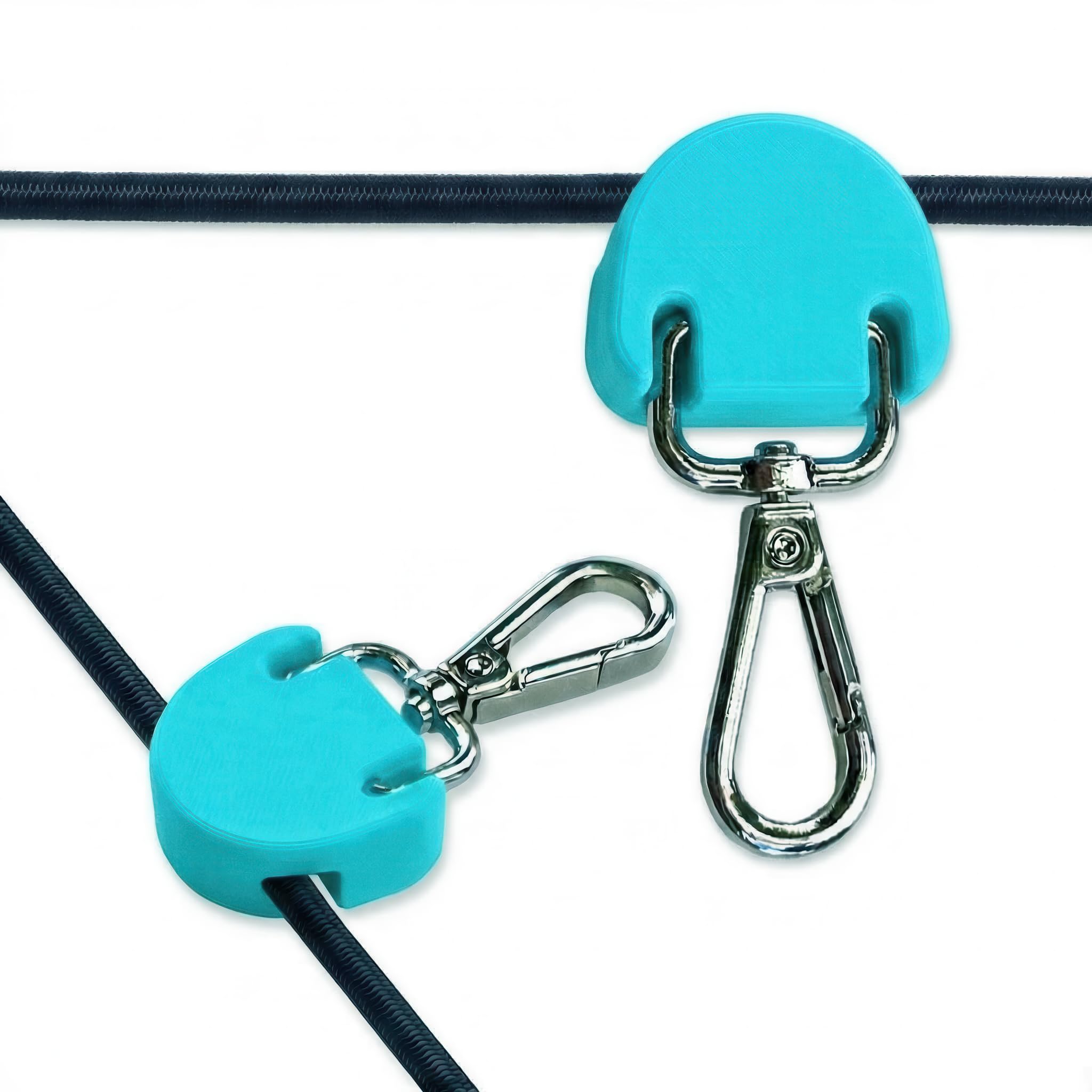 NookingtonsCo Paddle Board Storage Clip - SUP Clasp Bag Holder for Kayak or Inflatable Board - ISUP Water Sports Paddleboard Accessories (4, Turquoise)
