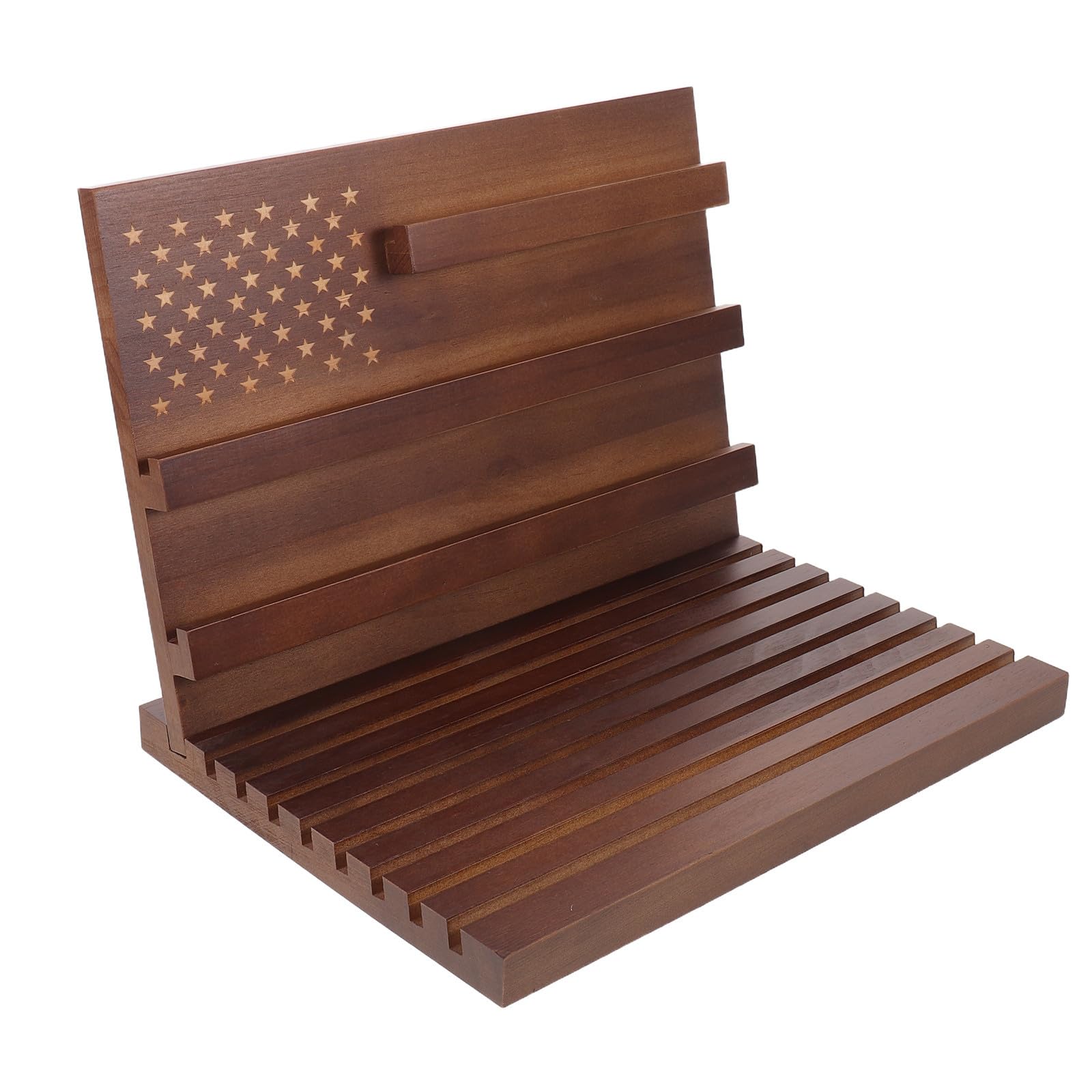 TOPBATHY Expositor de Madera para Monedas Militares y Medallas Ranuras