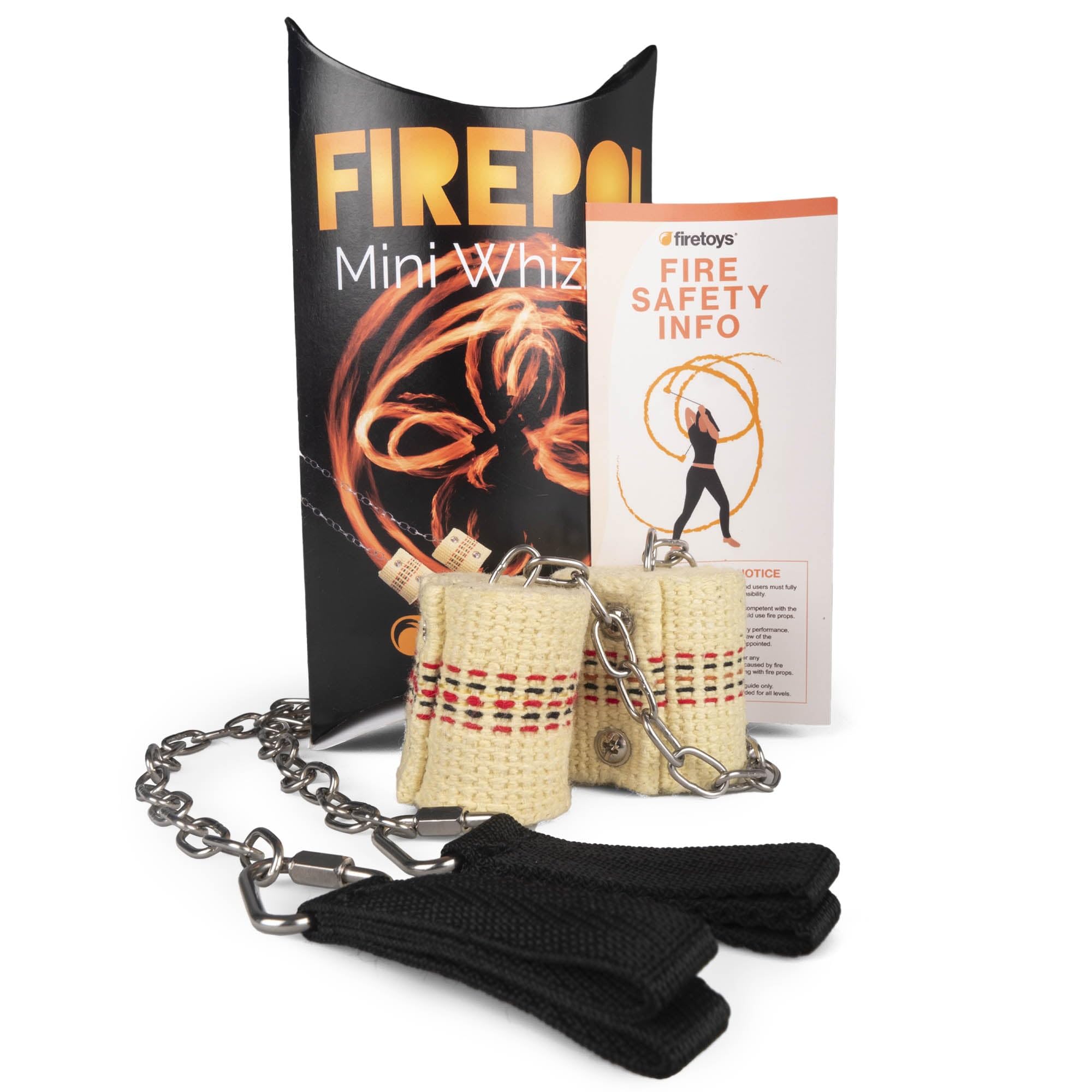 Firetoys Mini Whizzer Fire Poi Set - Ideal for Beginners