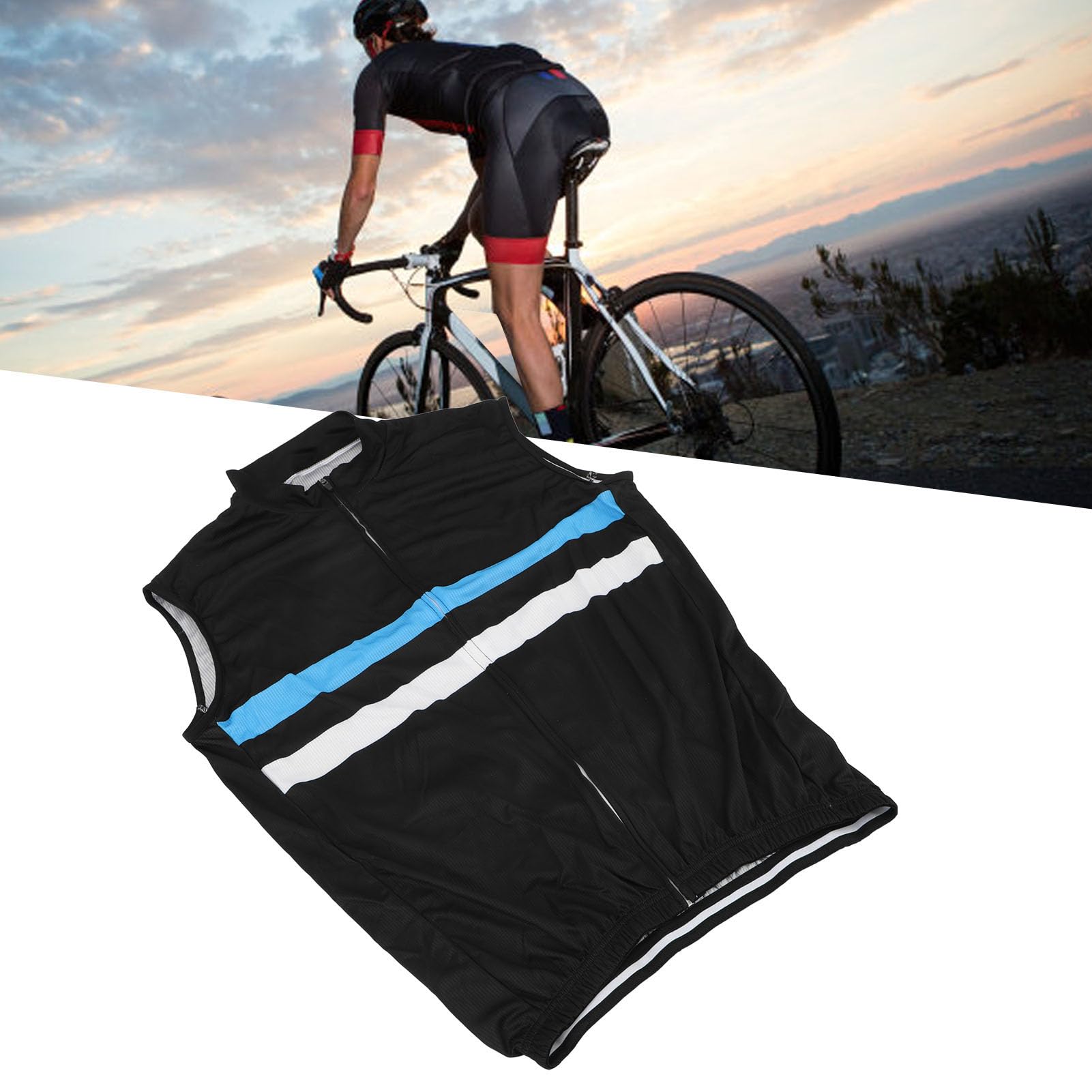 Gilet De Cyclisme Homme – Noir – Taille L – Léger, Coupe-vent – Neuf Avec étiquettes