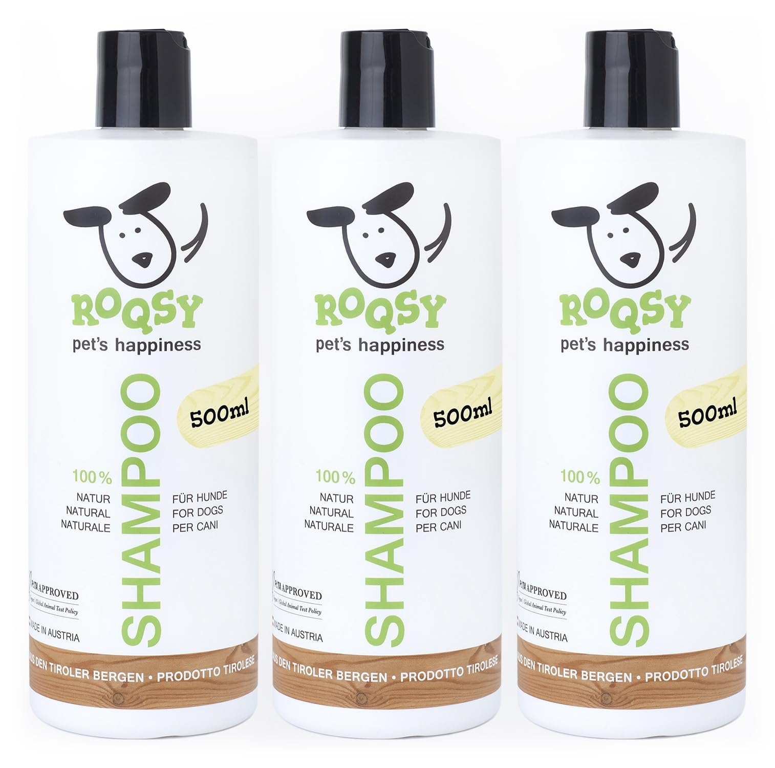 Champú Natural para Perros – Vegano, pH Neutro, Sin Parabenos, para Todo Tipo de Pelaje y Piel Sensible – 1500ml Europea