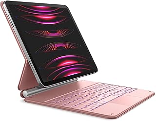 Dracool for iPad Pro 11 inch 2022 Keyboard Case with Multi-Touch Trackpad Magic Type Keyboard Slim Thin Backlit Wireless Keyboard for iPad Pro 11 4th/3rd/2nd/1st Gen, iPad Air 5th/4th Gen, Rose Gold