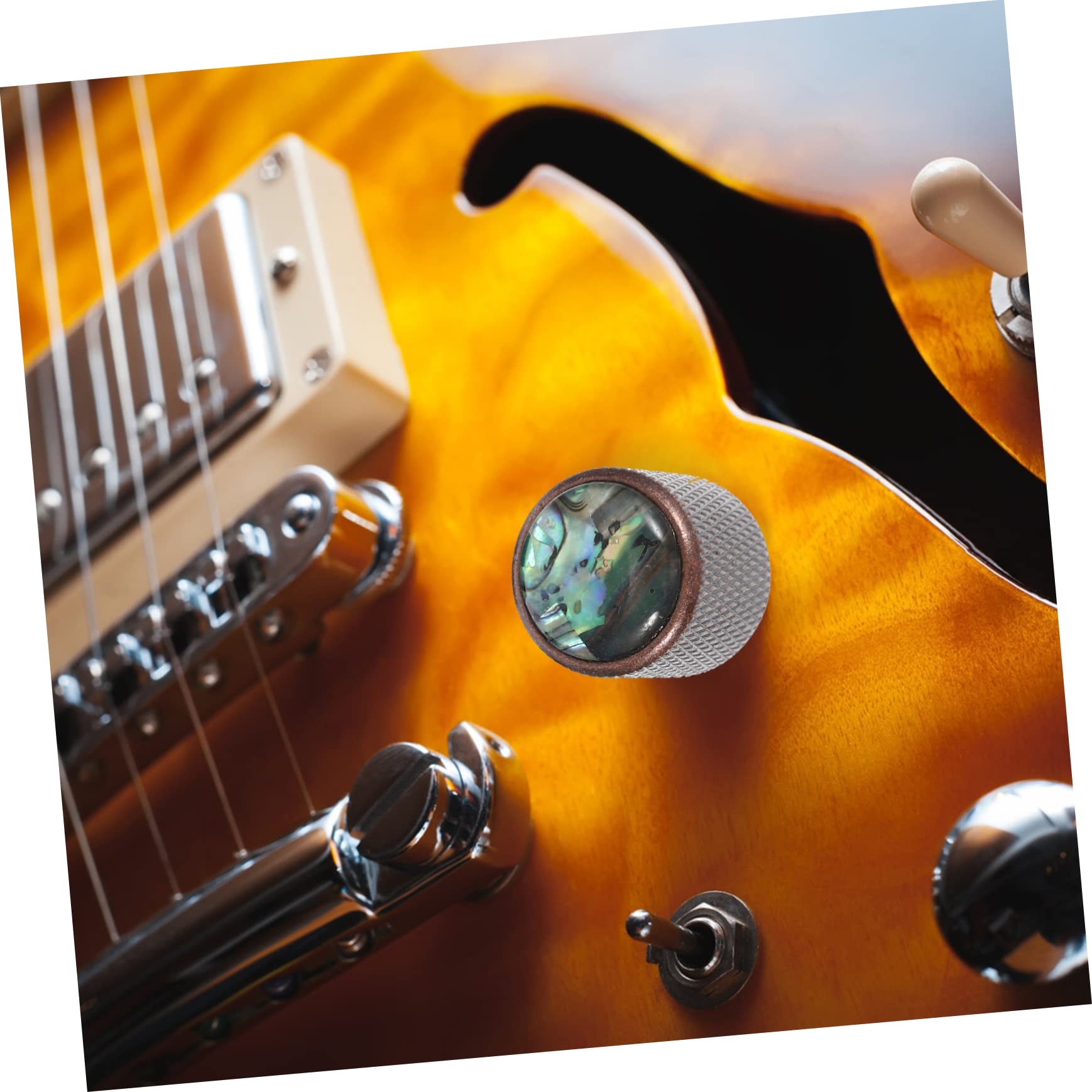 12stücke Lautstärkeregler Gitarre Bass Hochwertige Metallknöpfe Mit Muschelschale Langlebig Und Installieren Perfektes Zubehör Für Musiker
