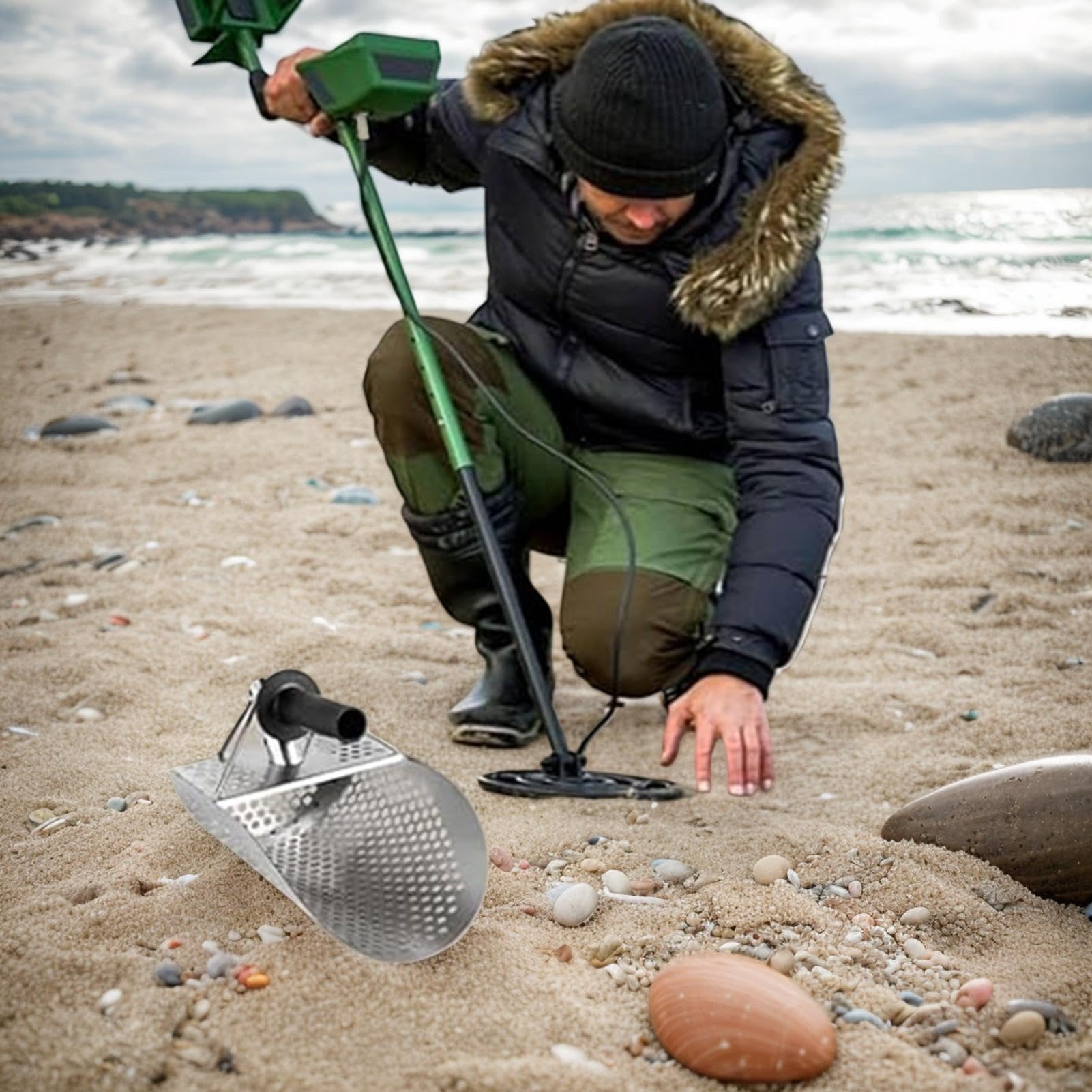 Pala de para detección de metales – Pala de para detección de metales, detector de metales, pala de búsqueda de metales, herramienta de detección de metales robusta, búsqueda del tesoro | Accesorios de detección de metales, herramienta de detección de met