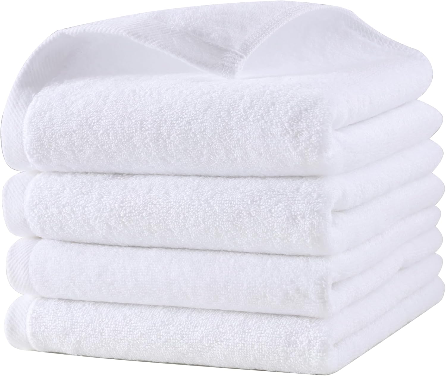 Towels Pack of 2 Bath Towels 27 x 55 Inches, White Soft Cotton Terry Towel with Quick Dry & Highly Absorbent, Perfect Extra Large Bathroom Shower Towels (White, 27 x 55 inch - 2 Pack)