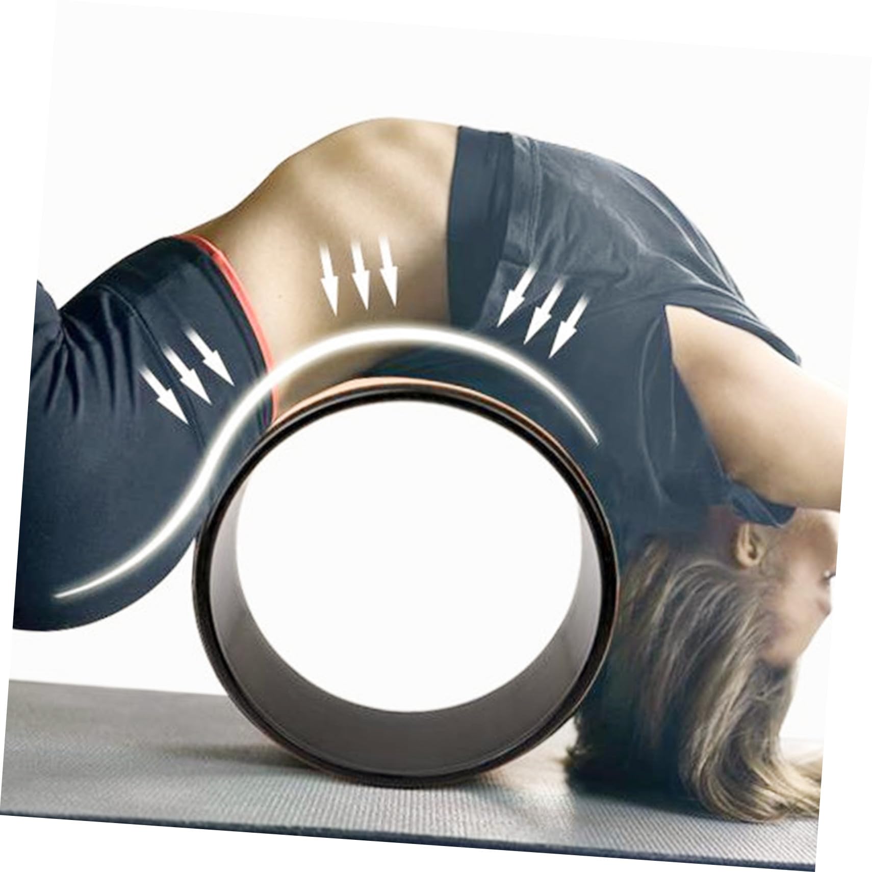 ULTECHNOVO Rueda de Yoga de Corcho Antideslizante para Aliviar Dolor de Espalda Material Tpe, Adecuado para Entrenamiento de Yoga y Pilates en Mujeres