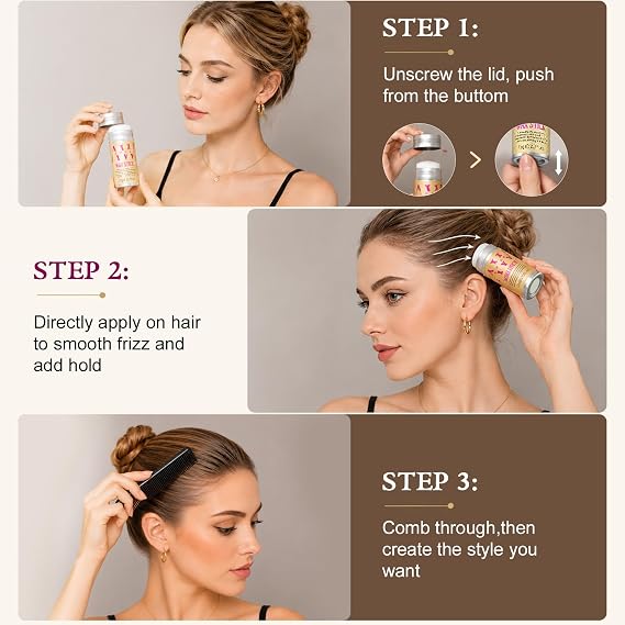 Hair Wax Stick, Wax Stick for Hair Flyaways Kids & Women Hair Accessories for Women Girls Hair Bun Maker for Kids Hair Slick Stick Baby Hair Gel Stick Kids Hair Products Hair Smoothing Stick