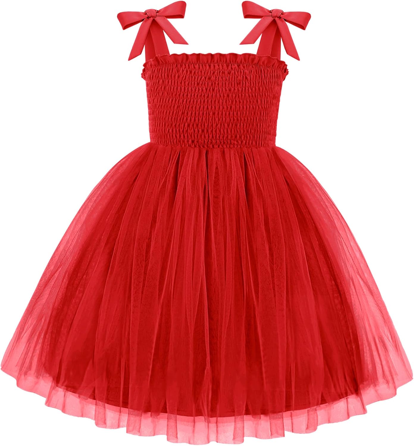 Arshiner Toddler Girl Tutu Dress Summer Bow-Tie Straps Casual Dresses Kids Princess Flowy Swing Clothes for 2-7Y
