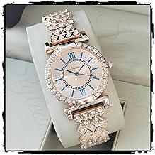 styledose Luxury Dial with Roman Marker in Diamond Studded Round case with brecelet Strap Stylish Quartz Analogue Wrist Watches for Women's & Girls&Miss&Ladies