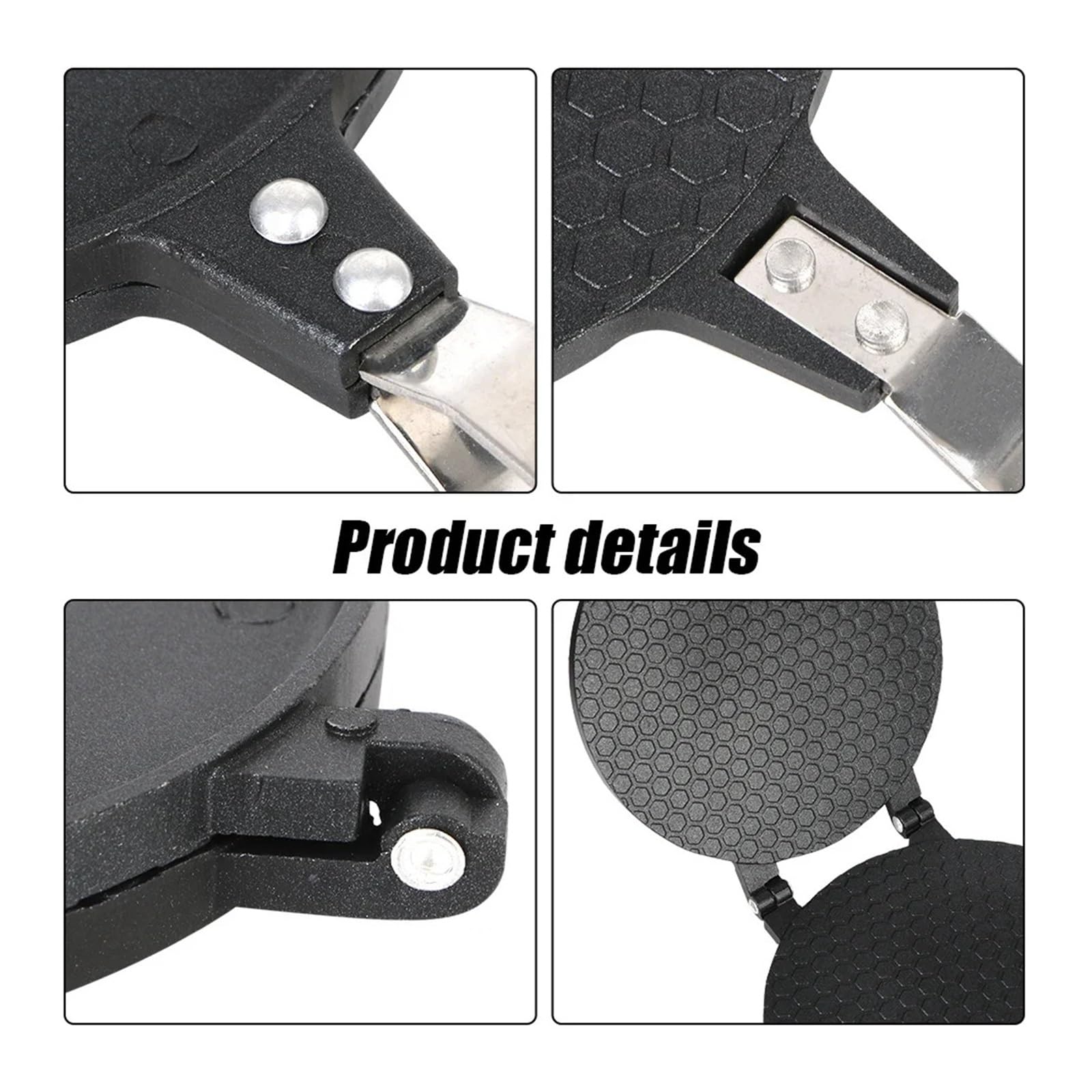 Molde Antiadherente for Tortillas de 17 cm y 22 cm, for Hacer rollitos de Huevo, gofres, Pasteles, Helados, Conos, Utensilios for Hornear(22cm Black)