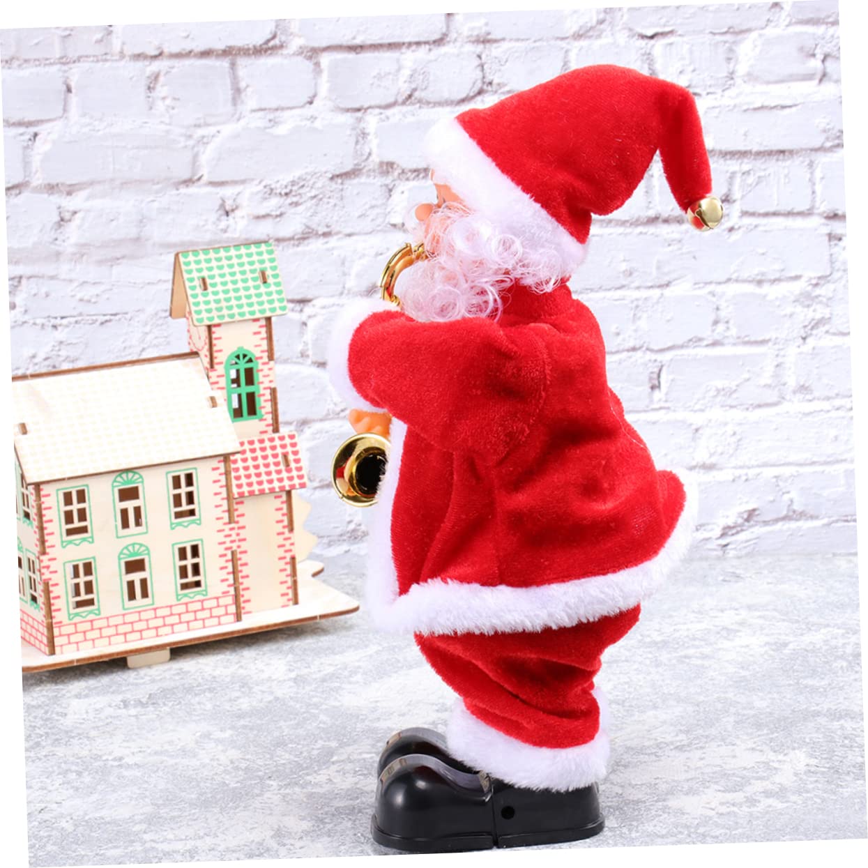 Abaodam Muñeco de Papá Noel Eléctrico Musical para Navidad Movimiento y Batería, Juguete de Plástico y Tela Adecuado para Sala y Niños Varios Estilos