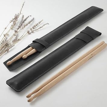 Drum Stick Case, Storage Bag, 1 pc, Drum Stick Storage Bag, Dustproof, Drum Stick Case, PU Leather, Thin Protective Case, Stylish Design, Drum Accessories