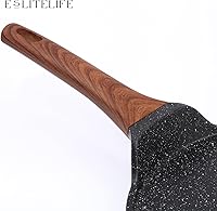 Vista 5 de ESLITE LIFE Juego de sartenes antiadherentes para crepas con esparcidor, sartén plana con revestimiento de granito de 9.5 y 11 pulgadas, sartén