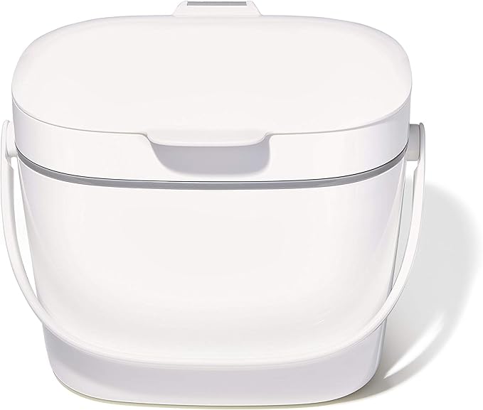 OXO Good Grips EASY-CLEAN COMPOST BIN - WHITE - 1.75 GAL/6.62 L