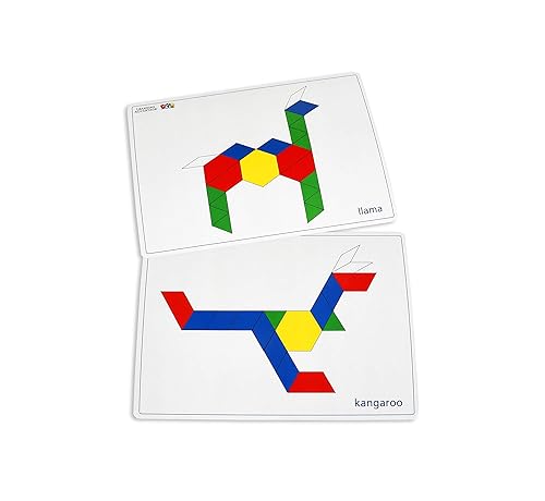 Miniatura 6 de LEARNING ADVANTAGE 7149 - Juego de 20 tarjetas de doble cara - Geometría temprana para niños - Enseña creatividad, secuenciación y patrón